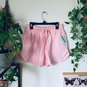 The Spring Shop Bubblegum Pink Drawstring Shorts Small NWT